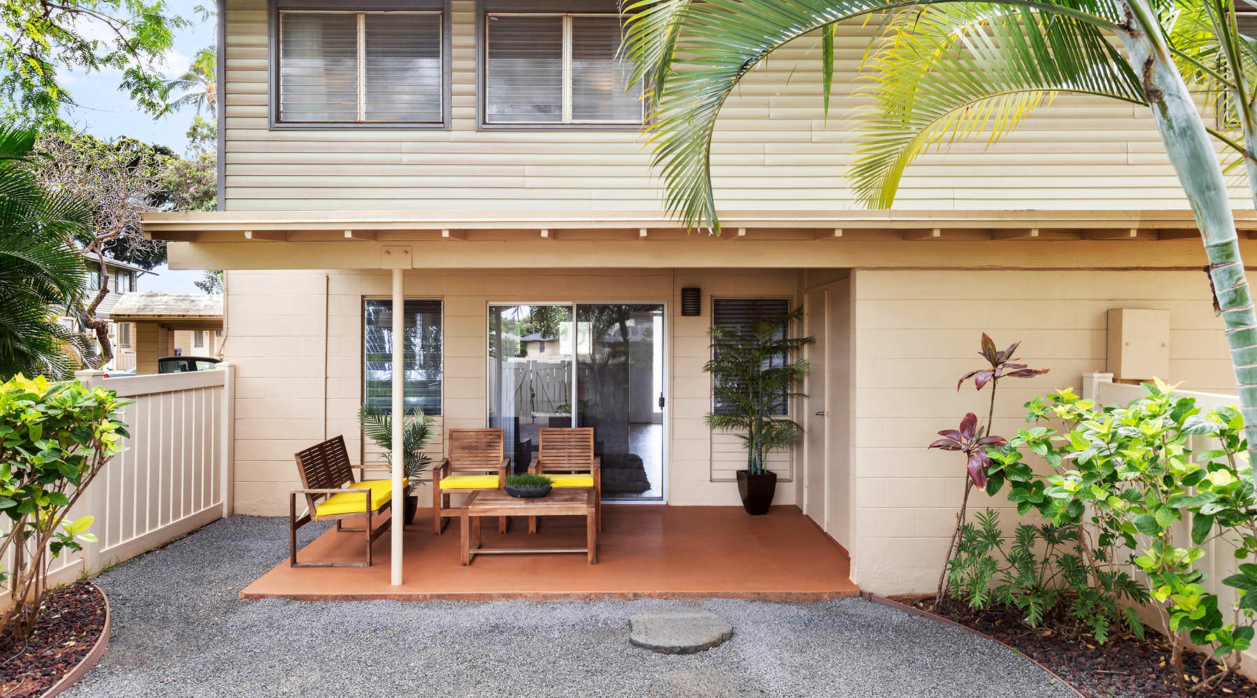 private, covered lanai